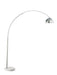Krester Arched Floor Lamp Brushed Steel and Chrome - California Furniture (Coachella, CA)