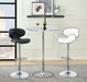 Edenton Upholstered Adjustable Height Bar Stools Black and Chrome (Set of 2) - California Furniture (Coachella, CA)