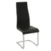 Montclair High Back Dining Chairs Black and Chrome (Set of 4) - California Furniture (Coachella, CA)