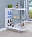 Adolfo 3-tier Bar Table Glossy White and Clear - California Furniture (Coachella, CA)