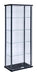 Delphinium 5-shelf Glass Curio Cabinet Black and Clear - California Furniture (Coachella, CA)