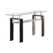 Dyer Tempered Glass Sofa Table with Shelf Black - California Furniture (Coachella, CA)