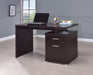 Irving 2-drawer Office Desk with Cabinet Cappuccino - California Furniture (Coachella, CA)