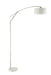 Moniz Adjustable Arched Arm Floor Lamp Chrome and White - California Furniture (Coachella, CA)