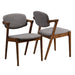 Malone Dining Side Chairs Grey and Dark Walnut (Set of 2) - California Furniture (Coachella, CA)