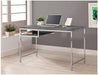 Kravitz Rectangular Writing Desk Weathered Grey and Chrome - California Furniture (Coachella, CA)