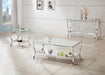 Saide Rectangular Sofa Table with Mirrored Shelf Chrome - California Furniture (Coachella, CA)