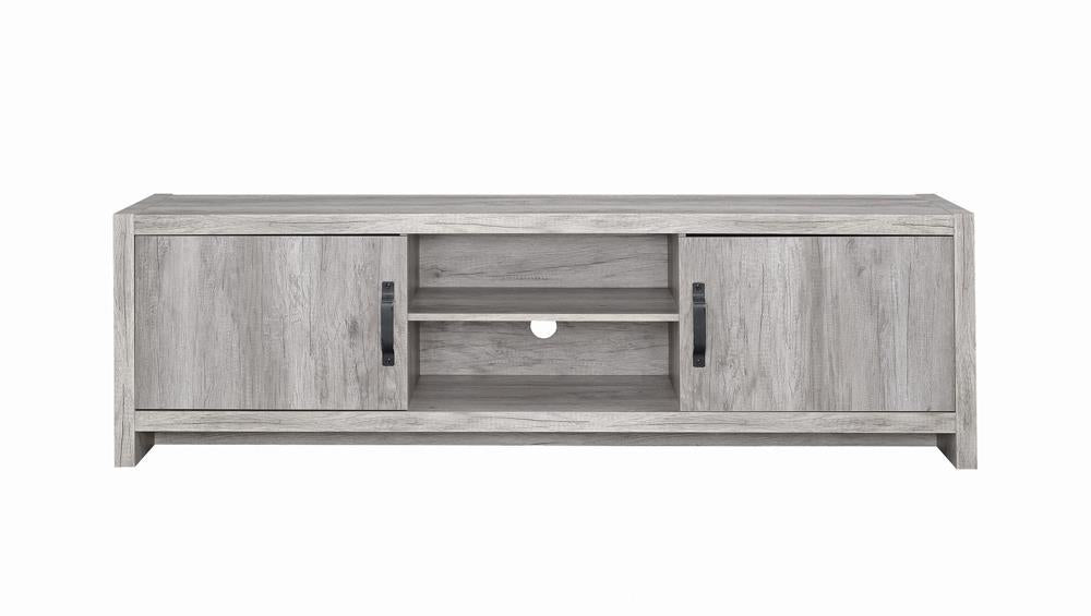 Burke 2-drawer TV Console Grey Driftwood - California Furniture (Coachella, CA)