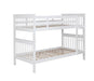 Chapman Twin Over Twin Bunk Bed White - California Furniture (Coachella, CA)