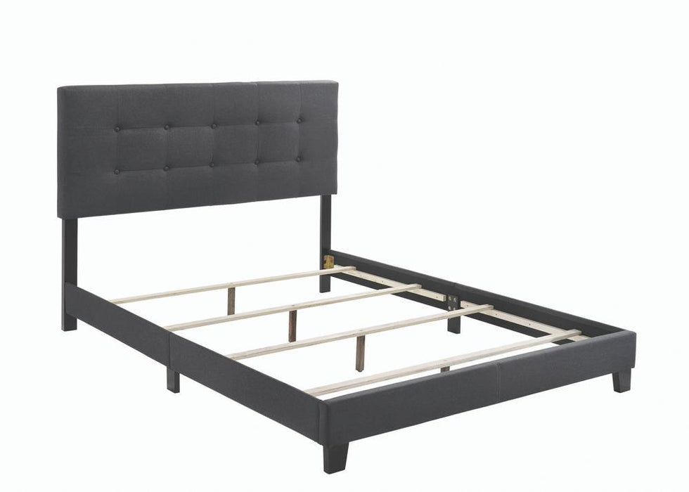 Mapes Tufted Upholstered Eastern King, Queen, Twin & Full Bed Charcoal & Grey - California Furniture (Coachella, CA)