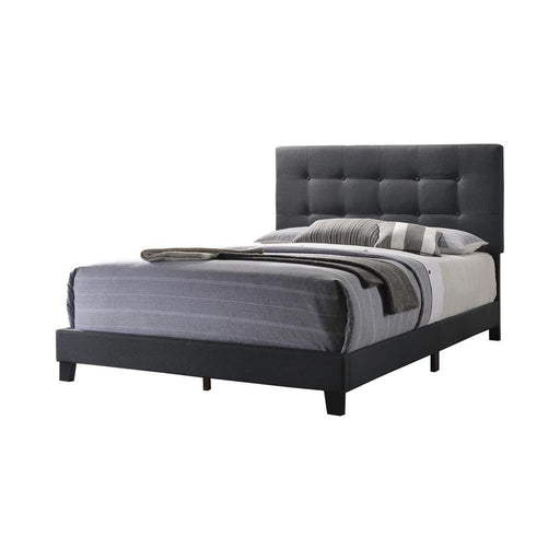 Mapes Tufted Upholstered Eastern King, Queen, Twin & Full Bed Charcoal & Grey - California Furniture (Coachella, CA)