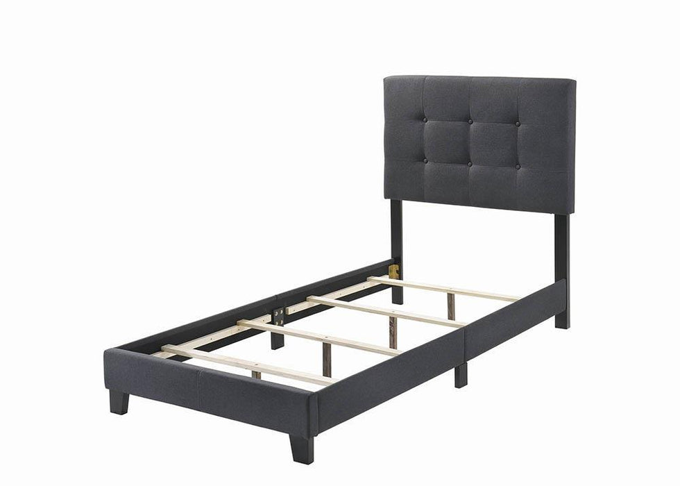 Mapes Tufted Upholstered Eastern King, Queen, Twin & Full Bed Charcoal & Grey - California Furniture (Coachella, CA)