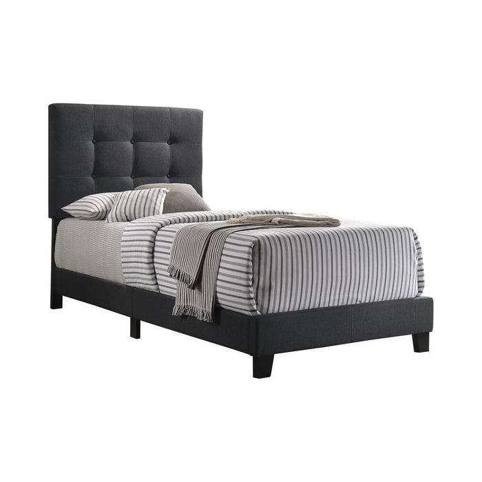 Mapes Tufted Upholstered Eastern King, Queen, Twin & Full Bed Charcoal & Grey - California Furniture (Coachella, CA)