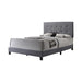 Mapes Tufted Upholstered Eastern King, Queen, Twin & Full Bed Charcoal & Grey - California Furniture (Coachella, CA)