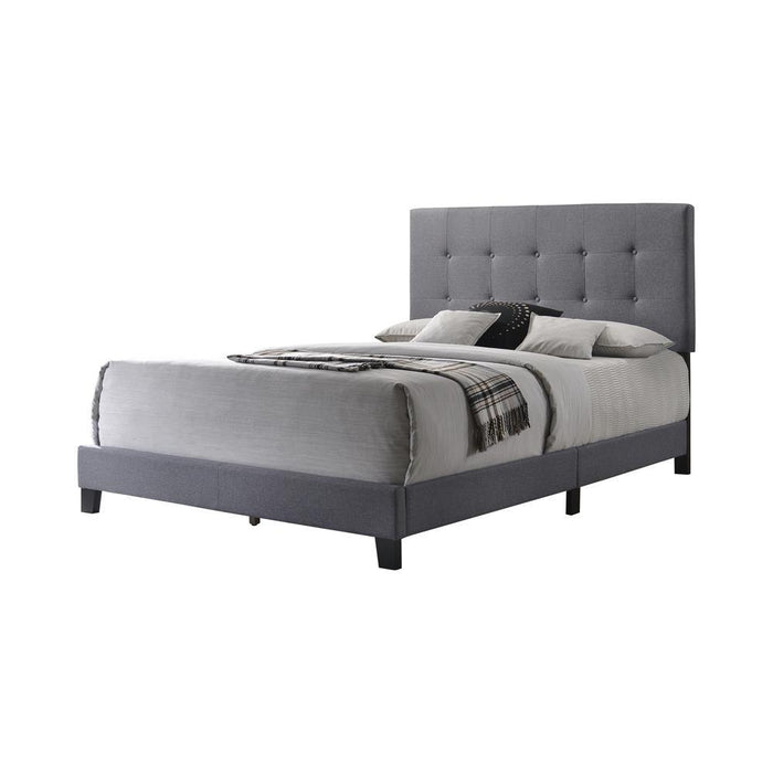 Mapes Tufted Upholstered Eastern King, Queen, Twin & Full Bed Charcoal & Grey - California Furniture (Coachella, CA)