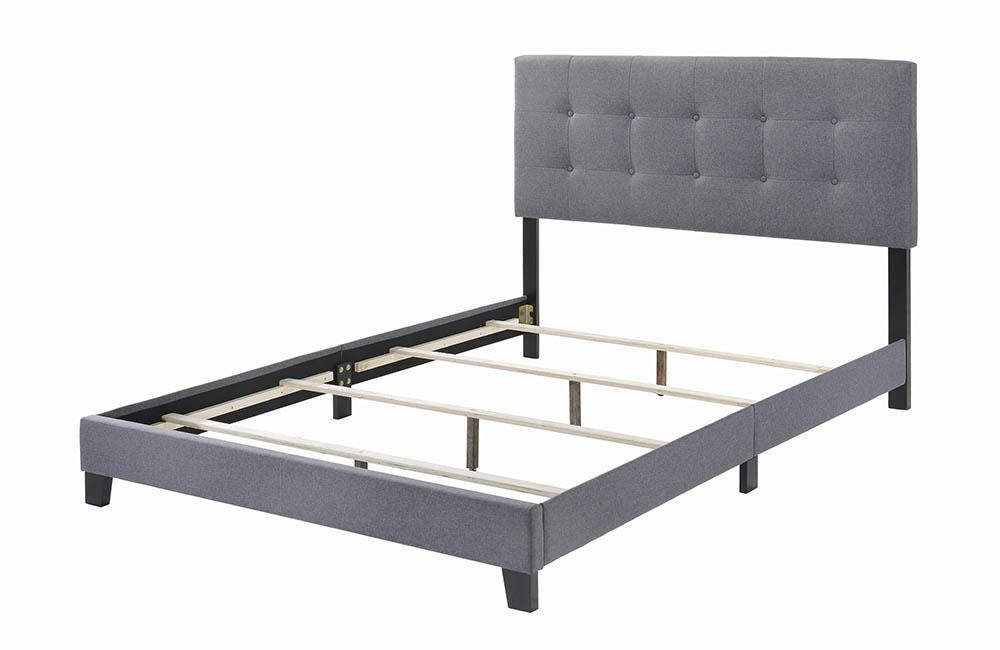 Mapes Tufted Upholstered Eastern King, Queen, Twin & Full Bed Charcoal & Grey - California Furniture (Coachella, CA)