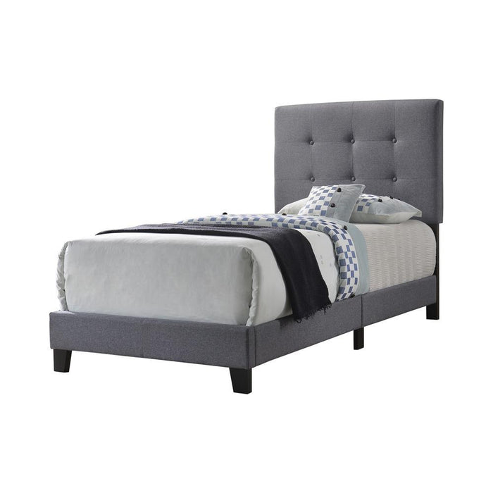 Mapes Tufted Upholstered Eastern King, Queen, Twin & Full Bed Charcoal & Grey - California Furniture (Coachella, CA)
