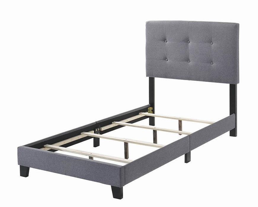 Mapes Tufted Upholstered Eastern King, Queen, Twin & Full Bed Charcoal & Grey - California Furniture (Coachella, CA)