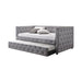 Mockern Tufted Upholstered Daybed with Trundle Grey - California Furniture (Coachella, CA)