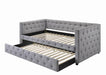 Mockern Tufted Upholstered Daybed with Trundle Grey - California Furniture (Coachella, CA)