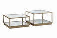 Renee 2-piece Square Occasional Set Rose Brass - California Furniture (Coachella, CA)