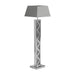 Carmen Geometric Base Floor Lamp Silver - California Furniture (Coachella, CA)