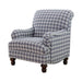 Glenn Recessed Arms Accent Chair Blue - California Furniture (Coachella, CA)