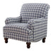 Glenn Recessed Arms Accent Chair Blue - California Furniture (Coachella, CA)