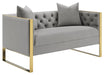 Eastbrook Tufted Back Loveseat Grey - California Furniture (Coachella, CA)