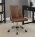 Althea Upholstered Tufted Back Office Chair Brown and Chrome - California Furniture (Coachella, CA)