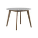 Breckenridge Round Dining Table Matte White and Natural Oak - California Furniture (Coachella, CA)