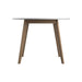 Breckenridge Round Dining Table Matte White and Natural Oak - California Furniture (Coachella, CA)