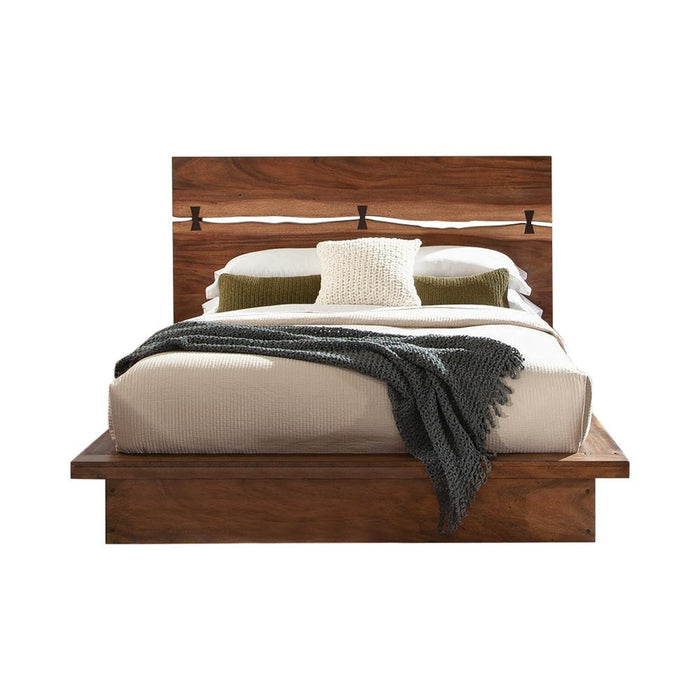 Winslow California King, E.King & Queen Bed Smokey Walnut and Coffee Bean - California Furniture (Coachella, CA)