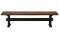Bexley Trestle Bench Natural Honey and Espresso - California Furniture (Coachella, CA)
