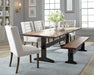 Bexley Trestle Bench Natural Honey and Espresso - California Furniture (Coachella, CA)