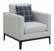 Apperson Cushioned Back Arm Chair Light Grey - California Furniture (Coachella, CA)