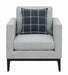 Apperson Cushioned Back Arm Chair Light Grey - California Furniture (Coachella, CA)