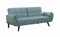 Caufield Biscuit-tufted Sofa Bed Turquoise Blue - California Furniture (Coachella, CA)