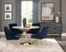 Kella Round Marble Top Dining Table White and Gold - California Furniture (Coachella, CA)