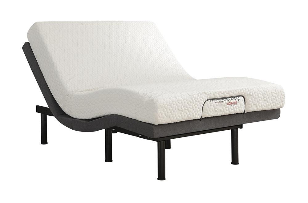 Negan Eastern King, E.King, Queen, & Twin XL Adjustable Bed Base Grey and Black - California Furniture (Coachella, CA)