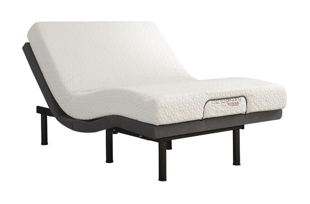 Negan Eastern King, E.King, Queen, & Twin XL Adjustable Bed Base Grey and Black - California Furniture (Coachella, CA)