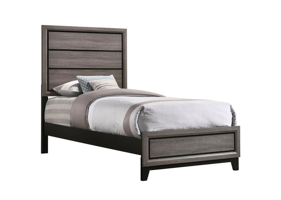 Watson Full & Twin Panel Bed Grey Oak - California Furniture (Coachella, CA)