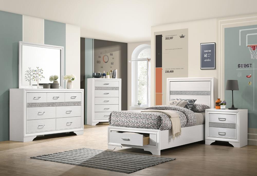 Miranda Full & Twin Storage Bed White - California Furniture (Coachella, CA)