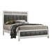 Barzini California King, E.King, & Queen Upholstered Panel Bed White - California Furniture (Coachella, CA)