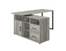 Hertford L-shape Office Desk with Storage Grey Driftwood - California Furniture (Coachella, CA)