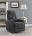 Howie Tufted Upholstered Power Lift Recliner Charcoal - California Furniture (Coachella, CA)