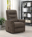 Henrietta Power Lift Recliner with Storage Pocket Brown - California Furniture (Coachella, CA)