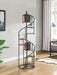 Roseglen 8-shelf Staircase Bookcase Rustic Brown and Black - California Furniture (Coachella, CA)