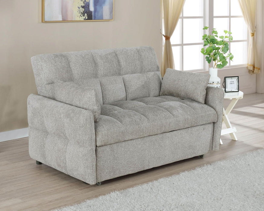 Cotswold Tufted Cushion Sleeper Sofa Bed Light Grey & Dark Grey - California Furniture (Coachella, CA)