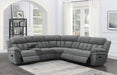 Bahrain 6-piece Upholstered Motion Sectional Charcoal - California Furniture (Coachella, CA)